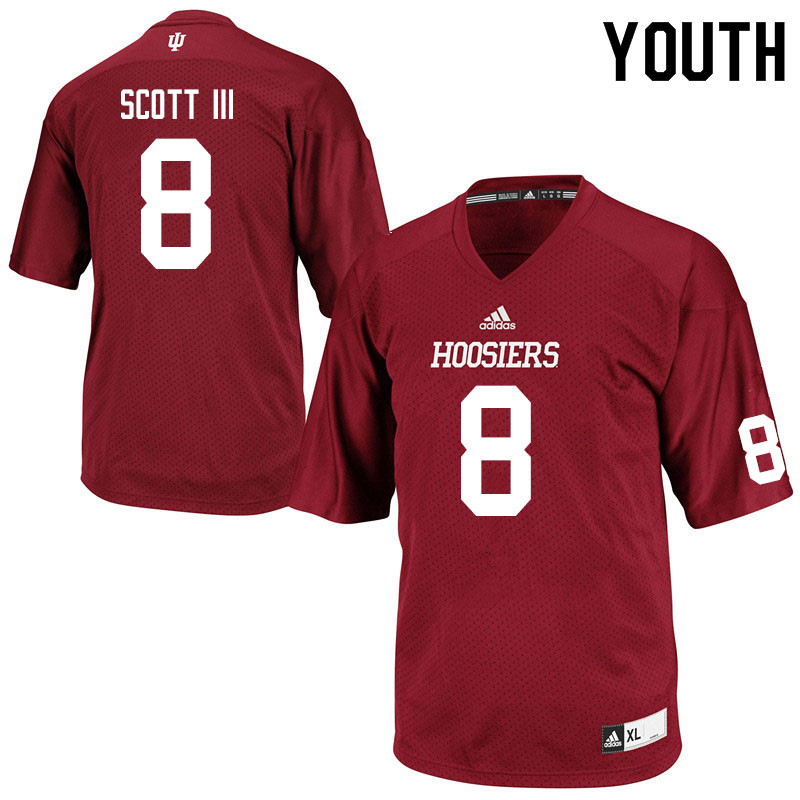 Youth #8 Stevie Scott III Indiana Hoosiers College Football Jerseys Sale-Crimson